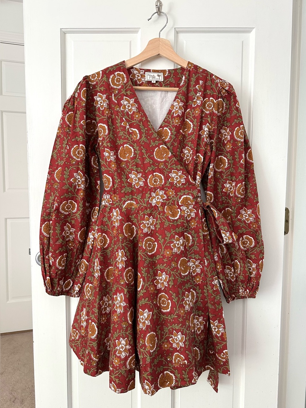 Mille Resort Wear Nan Wrap Mini Dress in Cinnabar New! Size S - Picture 5 of 14